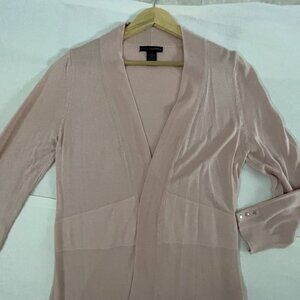 Grace Elements Large Open-Front Cardigan Pastel Pink Cozy Fall Sweater